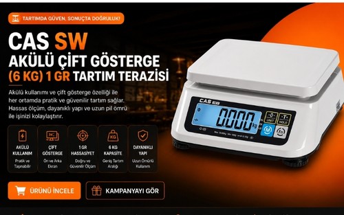 CAS SW Akülü Çift Gösterge Terazi